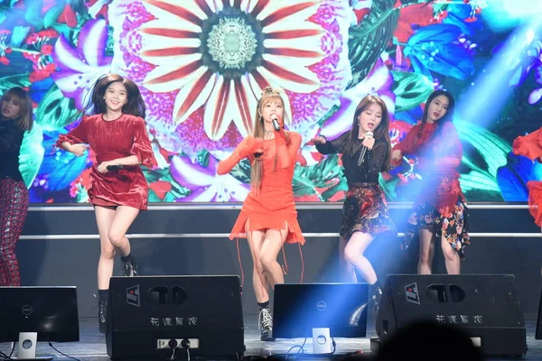 Membros Girl Group Sul Coreano Girl Participam Evento Reunião Fãs — Fotografia de Stock