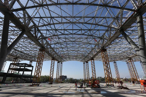 View Construction Site Main Structure Qinghe Station Beijing Zhangjiakou High — Stock Photo, Image