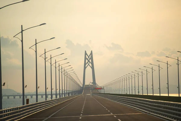 Veduta Del Ponte Trasversale Più Lungo Del Mondo Ponte Hong — Foto Stock