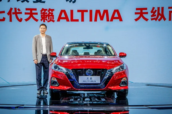 All Nissan Altima Autó Van Kijelző Alatt Kína Guangzhou Nemzetközi — Stock Fotó