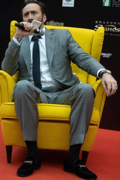 Amerikaans Acteur Nicolas Cage Woont Persconferentie Voor International Film Festival — Stockfoto