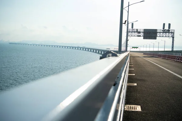 世界最長のクロス海橋 珠海市 中国南部の広東省 2018 マカオ橋のビュー — ストック写真