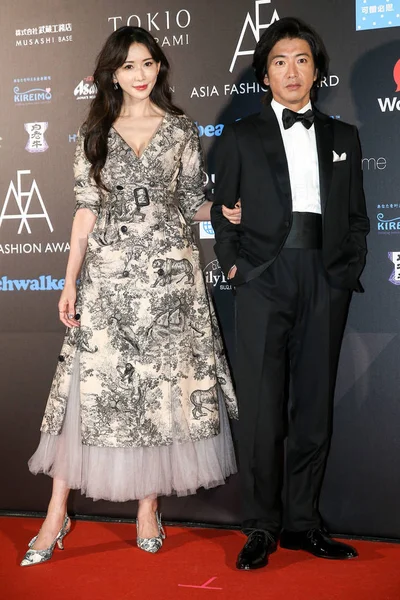 Actor Cantante Japonés Takuya Kimura Posa Mientras Llega Alfombra Roja — Foto de Stock