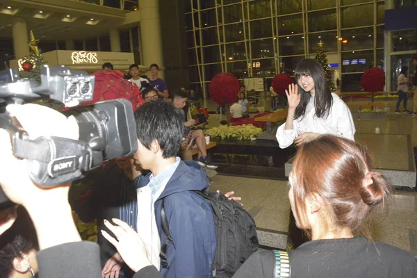 Asuka Saito Japanese Idol Group Nogizaka46 Pictured She Arrives Hong — Stock Photo, Image