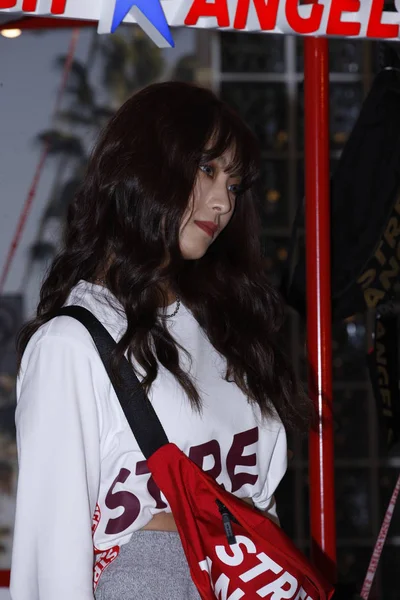 韓国の歌手 女優ユン Mononym でよく知られている出席プロモーション イベント ストレッチ天使ソウル 南朝鮮の 2018 — ストック写真