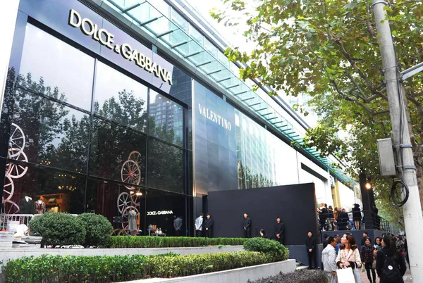 Vista Uma Loja Boutique Dolce Gabbana Shopping Center Iapm Huaihai — Fotografia de Stock