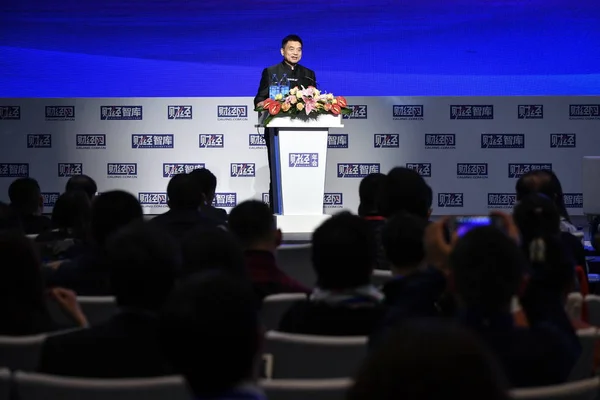 Liu Yonghao Vorsitzender Der New Hope Group Spricht Beim Dialog — Stockfoto