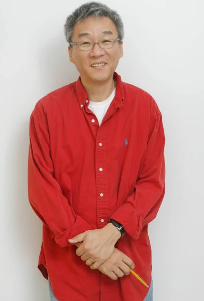 Taiwan Out Taiwanese Movie Director Edward Yang Poses Photo Taipei — стоковое фото