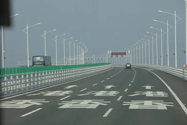 Vista Del Puente Marítimo Más Largo Del Mundo Puente Hong —  Fotos de Stock