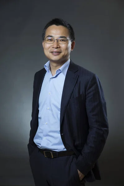 Zhang Lei Chief Executive Officer Envision Energi Limited Poserar Intervju — Stockfoto