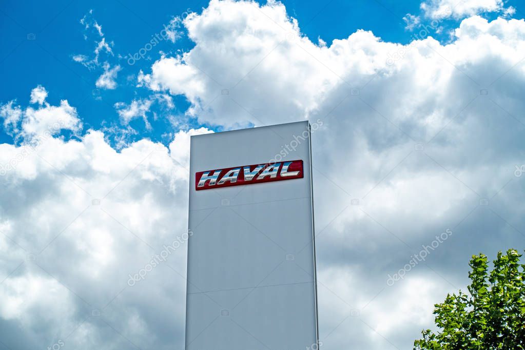 View of a logo of Haval of Great Wall Motor (GWM) in Shanghai, China, 29 August 2018