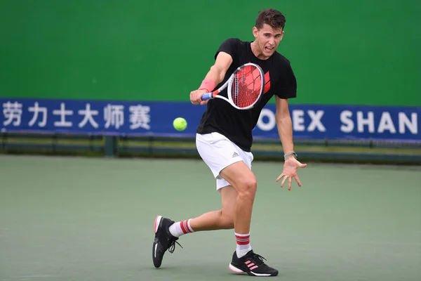 Dominic Thiem Estrella Austríaca Del Tenis Participa Una Sesión Entrenamiento —  Fotos de Stock