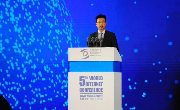 Simon Xiaoming Alibaba Cloud Computing Başkan Başkan Yardımcısı Alibaba Grubu — Stok fotoğraf