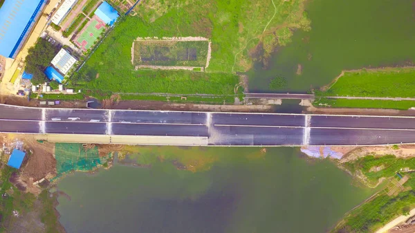 Luchtfoto Van Guangxi Langste Verhoogde Weg Naar Open Voor Verkeer — Stockfoto