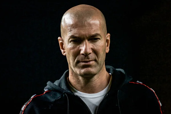 Fransız Futbol Yıldızı Koç Zinedine Zidane Katılır 2018 2019 Adidas — Stok fotoğraf