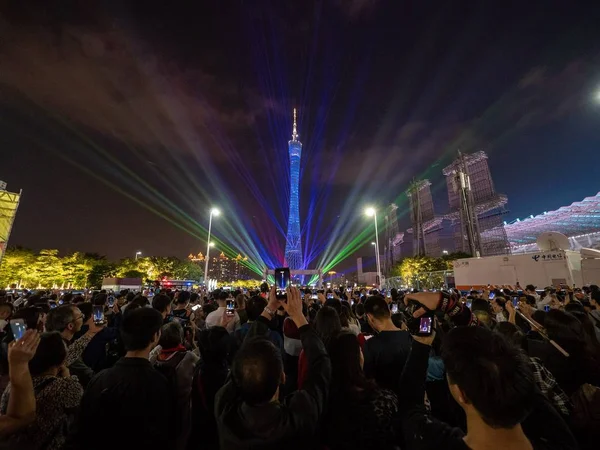 View Guangzhou International Light Festival Themed 40Th Anniversary China Reform — Stock Photo, Image