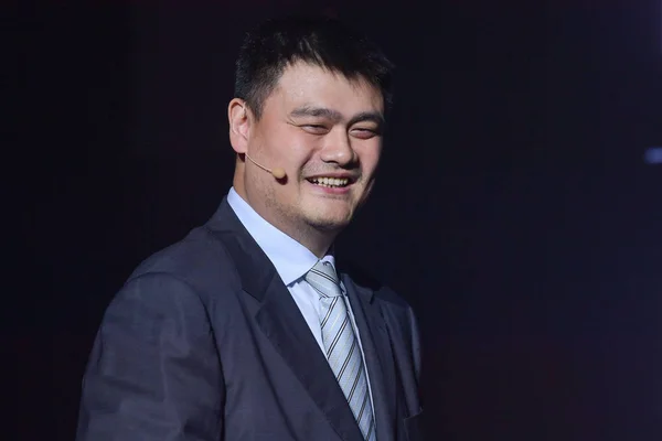 Gwiazda Koszykówki Yao Ming Przewodniczący Chińskiej Basketball Association Aktor Yifeng — Zdjęcie stockowe