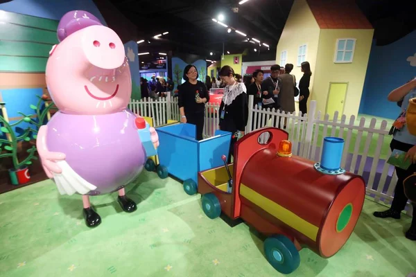 Vista Interior Del Primer Centro Juegos Indoor Peppa Pig Del —  Fotos de Stock