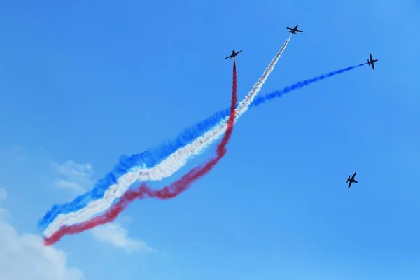 10A Aviones Combate Del Agosto Bayi Equipo Acrobacia Fuerza Aérea — Foto de Stock