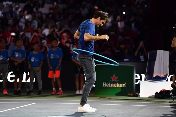 Estrella Suiza Del Tenis Roger Federer Asiste Evento Para Celebrar — Foto de Stock