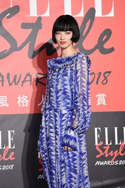 Japonská Herečka Modelka Nana Komatsu Navštěvuje Elle Style Awards 2018 — Stock fotografie