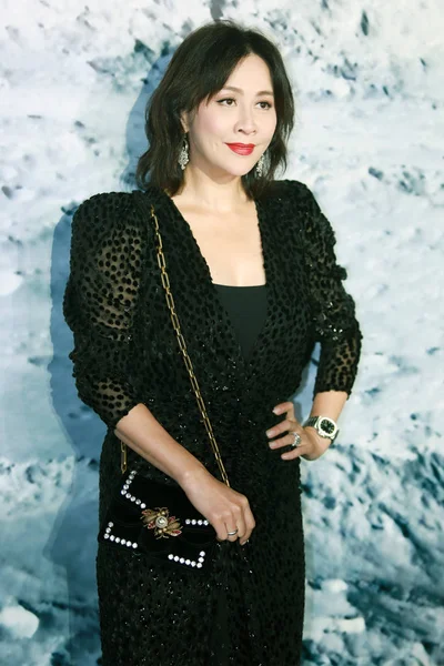 Гонконгская Актриса Карина Лау Прибыла Рекламное Мероприятие Гуччи Шанхай Китай — стоковое фото
