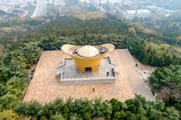 Luftaufnahme Des Handan Barren Pavillons Eines Der Hässlichsten Gebäude China — Stockfoto