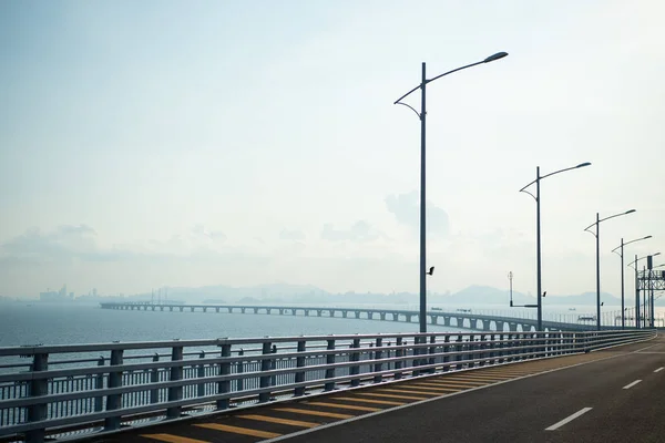Dünyanın Uzun Çapraz Deniz Köprüsü Zhuhai City Güney Çin Guangdong — Stok fotoğraf