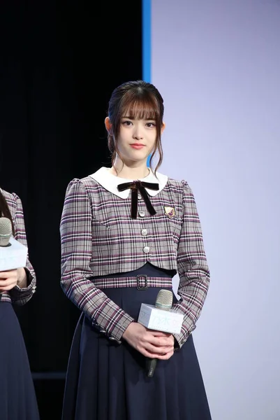 Matsumura Sayuri Del Grupo Ídolos Japoneses Nogizaka46 Asiste Una Conferencia —  Fotos de Stock