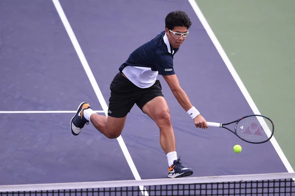 Chung Hyeon Coreia Sul Retorna Tiro Para Hubert Hurkacz Polônia — Fotografia de Stock