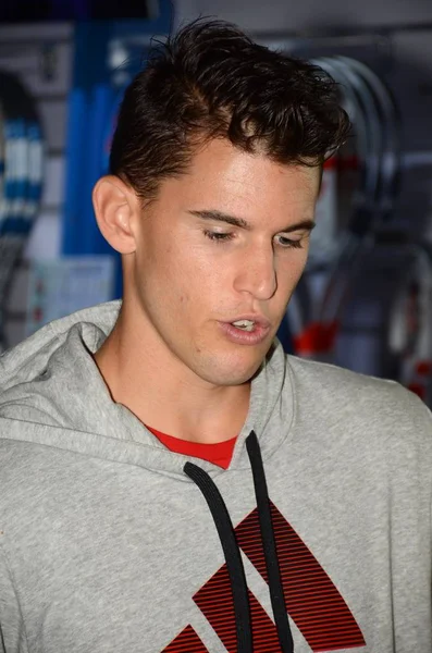 Austrian Tennis Star Dominic Thiem Attends Promotional Event Ahead Rolex — Stock Photo, Image