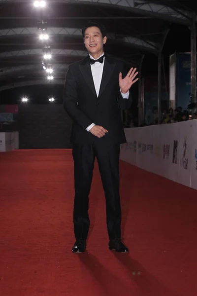 Acteur Sud Coréen Kim Rae Won Pose Alors Arrive Sur — Photo