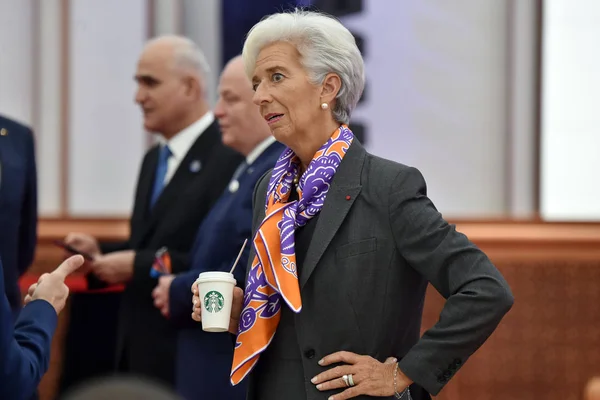 Christine Lagarde Direktur Pelaksana Imf Dana Moneter Internasional Menghadiri Upacara — Stok Foto