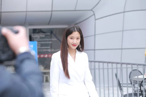 South Korean Actress Moon Young Arrives Vibrate Fashion Show 2019 — Stock Photo, Image