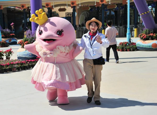 Uitzicht Het Haichang Ocean Park Tijdens Proef Werking Shanghai China — Stockfoto