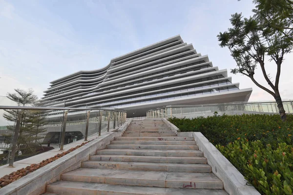 Uma Vista Recém Construída Biblioteca Pública Nanning Com Forma Livro — Fotografia de Stock