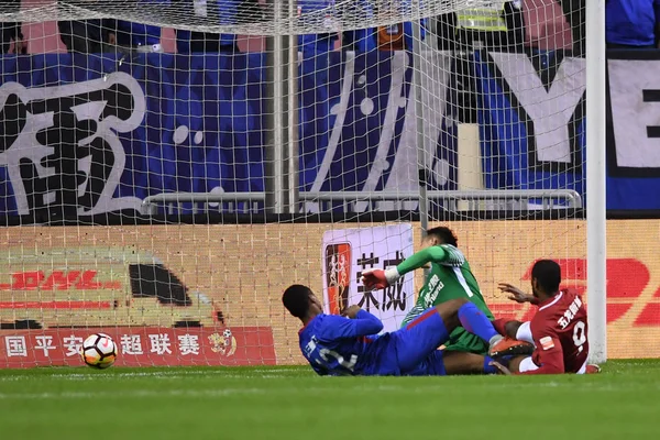 Footballeur Portugais Ricardo Vaz Henan Jianye Droite Marque Contre Shanghai — Photo