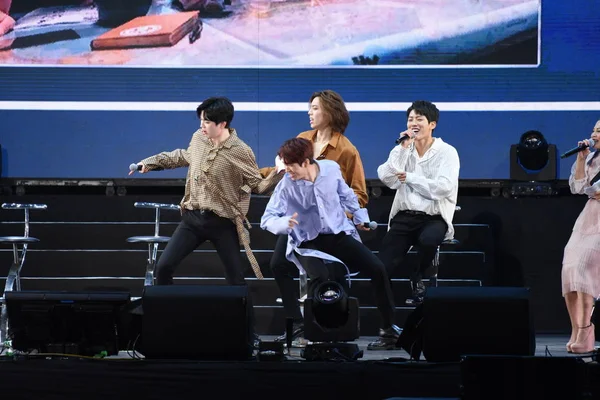 Members South Korean Boy Group Infinite Interact Fans Fan Meeting — Stock Photo, Image