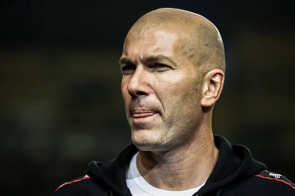 Superestrella Entrenadora Fútbol Francesa Zinedine Zidane Asiste Partido Inicio Del — Foto de Stock