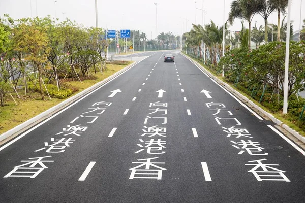 วสะพานข ามทะเลท ยาวท ดในโลก สะพานฮ องกง มาเก ในเม องจ งหว — ภาพถ่ายสต็อก