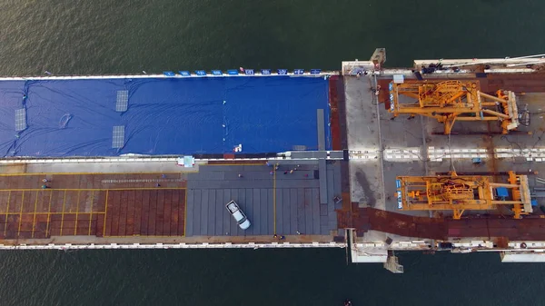 Luftaufnahme Der Stärksten Erdbebensicheren Brücke Chinas Über Das Meer Der — Stockfoto