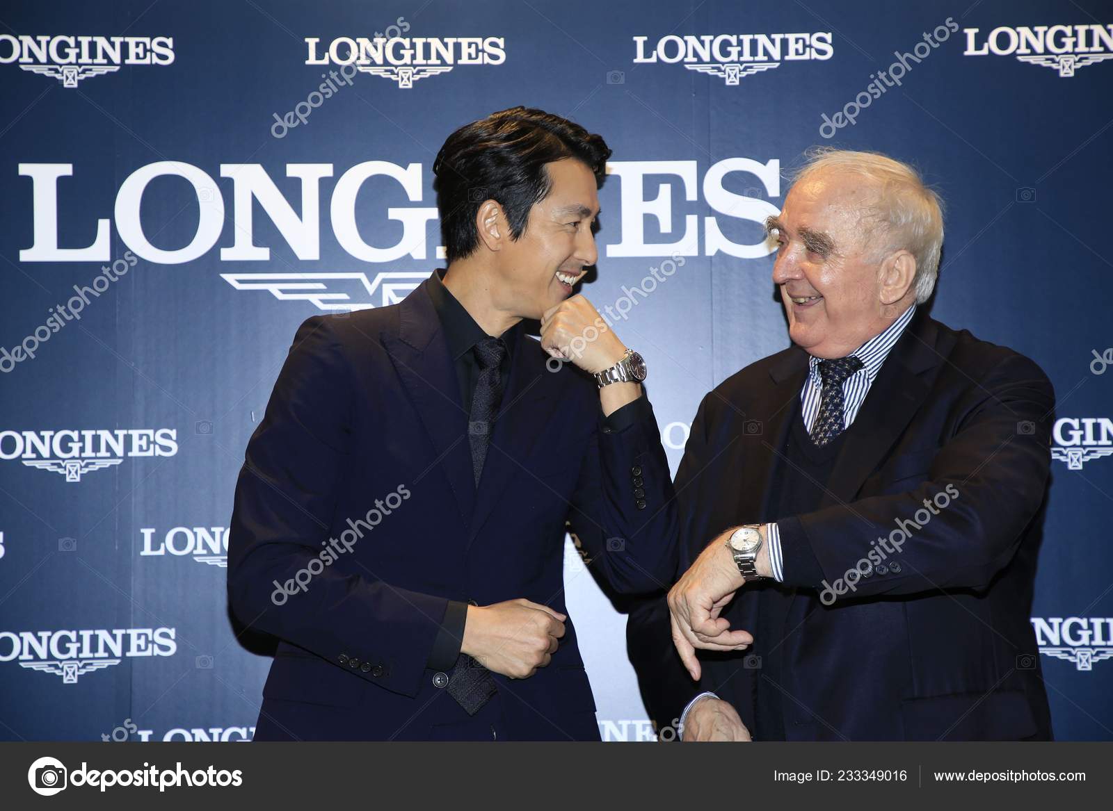 South Korean Actor Jung Woo Sung Left Attends Promotional Event Stock Editorial Photo C Chinaimages 233349016