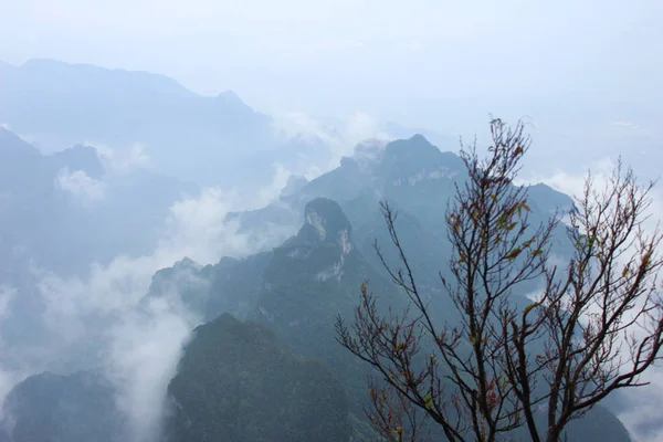 Paysage Montagne Tianmen Montagne Tianmenshan Dans Parc Forestier National Zhangjiajie — Photo