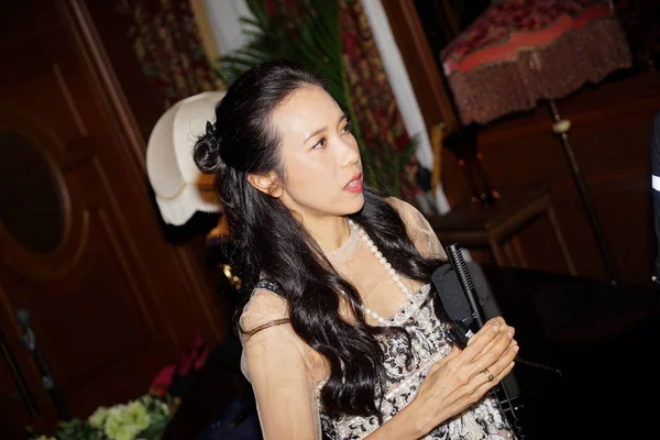 Cantora Atriz Hong Kong Karen Mok Participa Evento Promocional Para — Fotografia de Stock