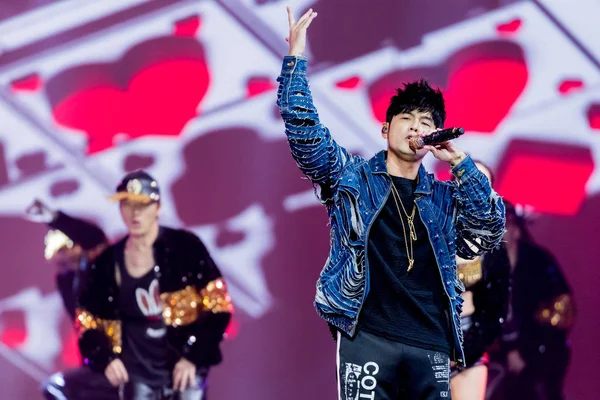 Cantante Taiwanés Jay Chou Realiza Durante Gala Del Tmall Global —  Fotos de Stock