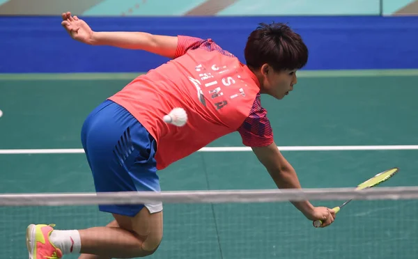 Uzavíracích Číny Vrací Výstřel Young Jižní Koreje Zápase Kvalifikace Dvouhry — Stock fotografie
