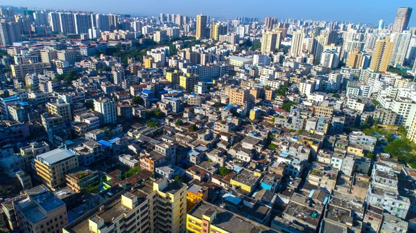 Vista Aérea Del Pueblo Urbano Jinhua Ciudad Haikou Provincia Hainan — Foto de Stock