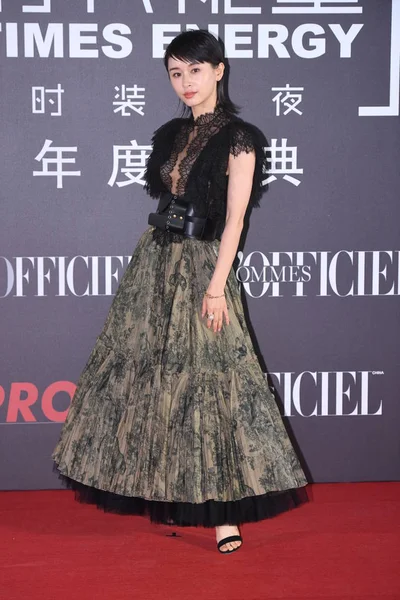 Actriz China Olivia Wang Wang Ziwen Llega Alfombra Roja Para — Foto de Stock