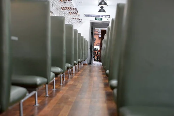 Вид Ресторан Побудований Всередині Колишнього Паросилових Поїзді Місті Ченду Провінції — стокове фото