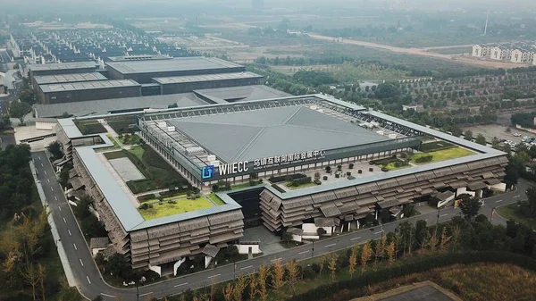 Aerial View Wuzhen Internet International Conference Exhibition Center Upcoming Fifth — 图库照片